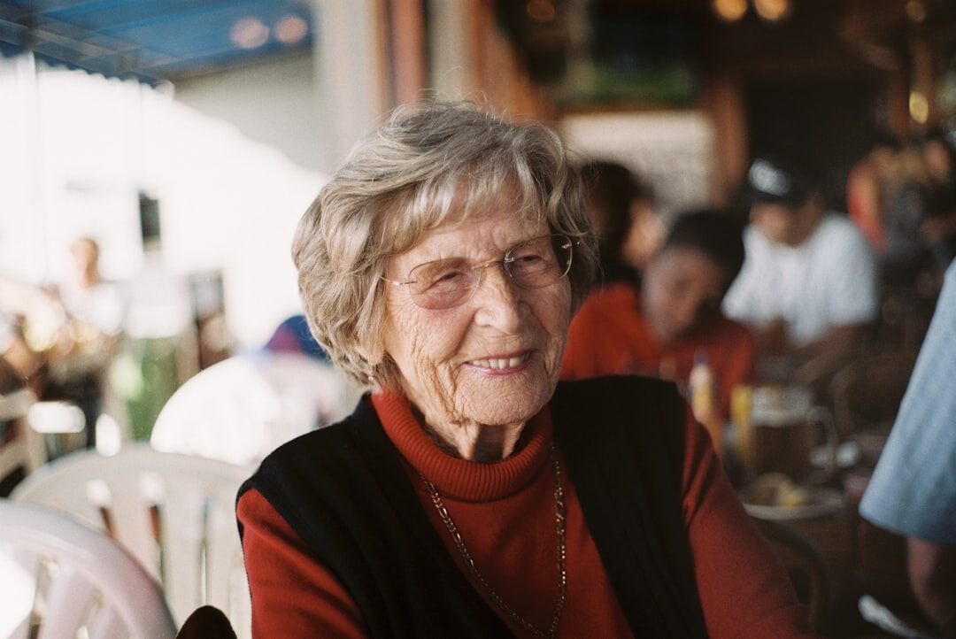 senior woman smiling at camera