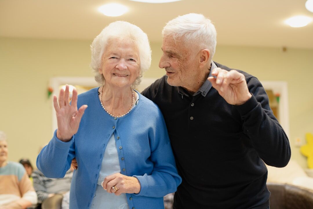seniors doing light exercises